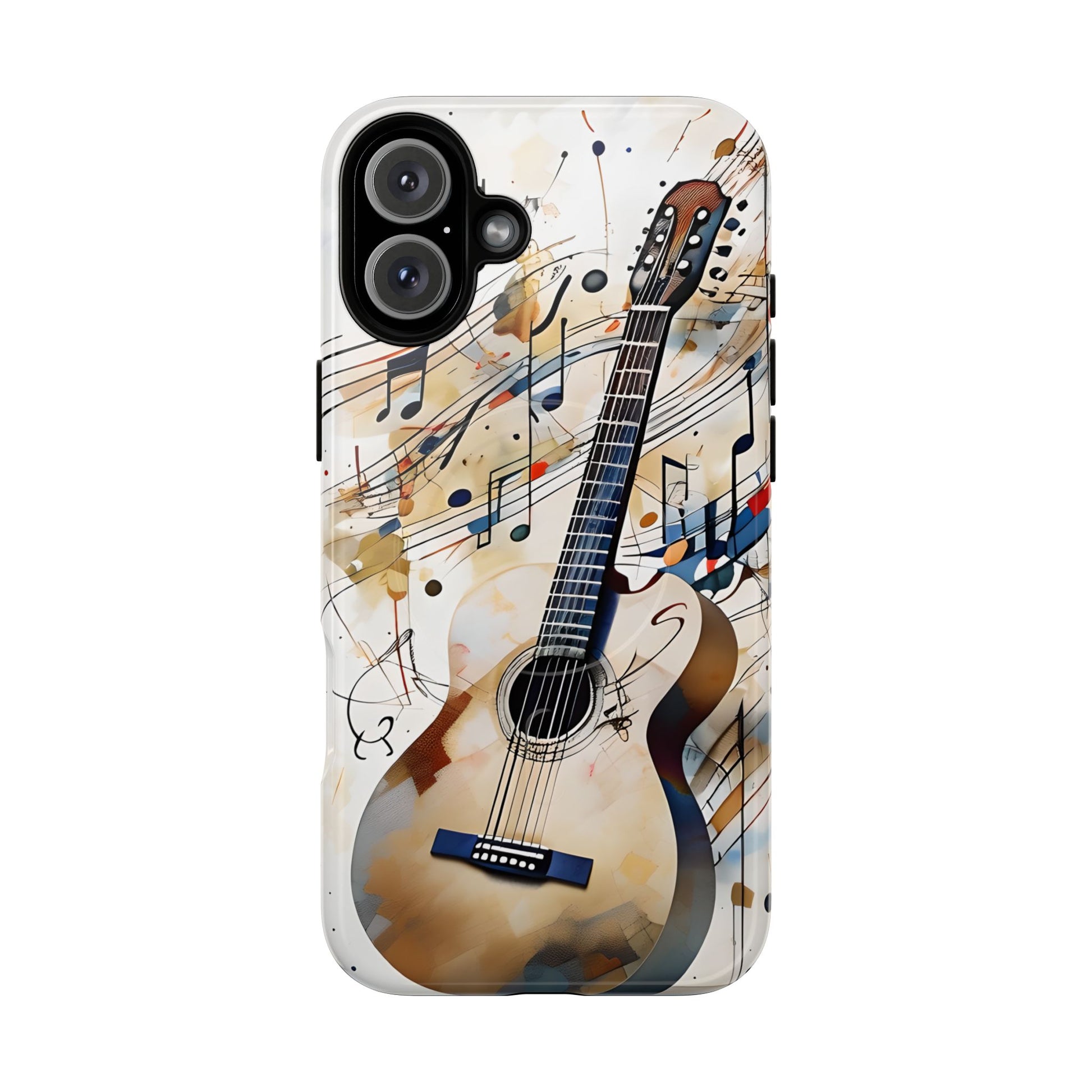 Strum and Flow Acoustic Guitar Art iPhone 16 Plus MagSafe Case