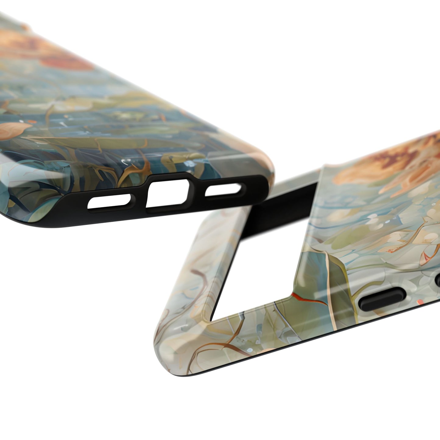 Waterlily Dreamscape water lily pond art design Google Pixel case camera bar detail