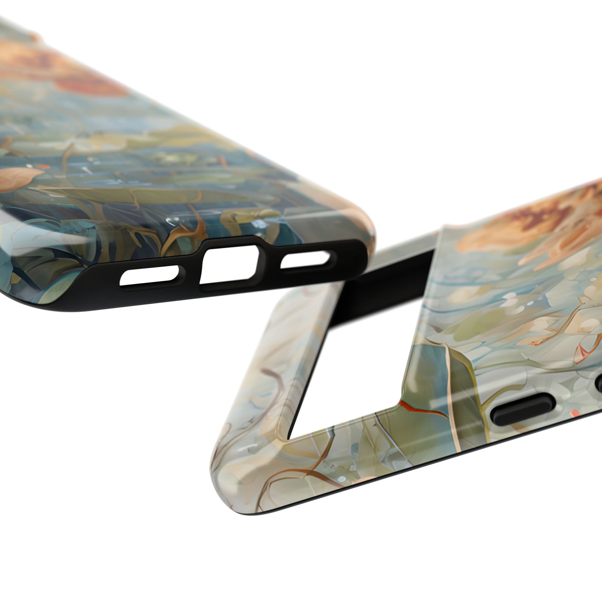 Waterlily Dreamscape water lily pond art design Google Pixel case camera bar detail