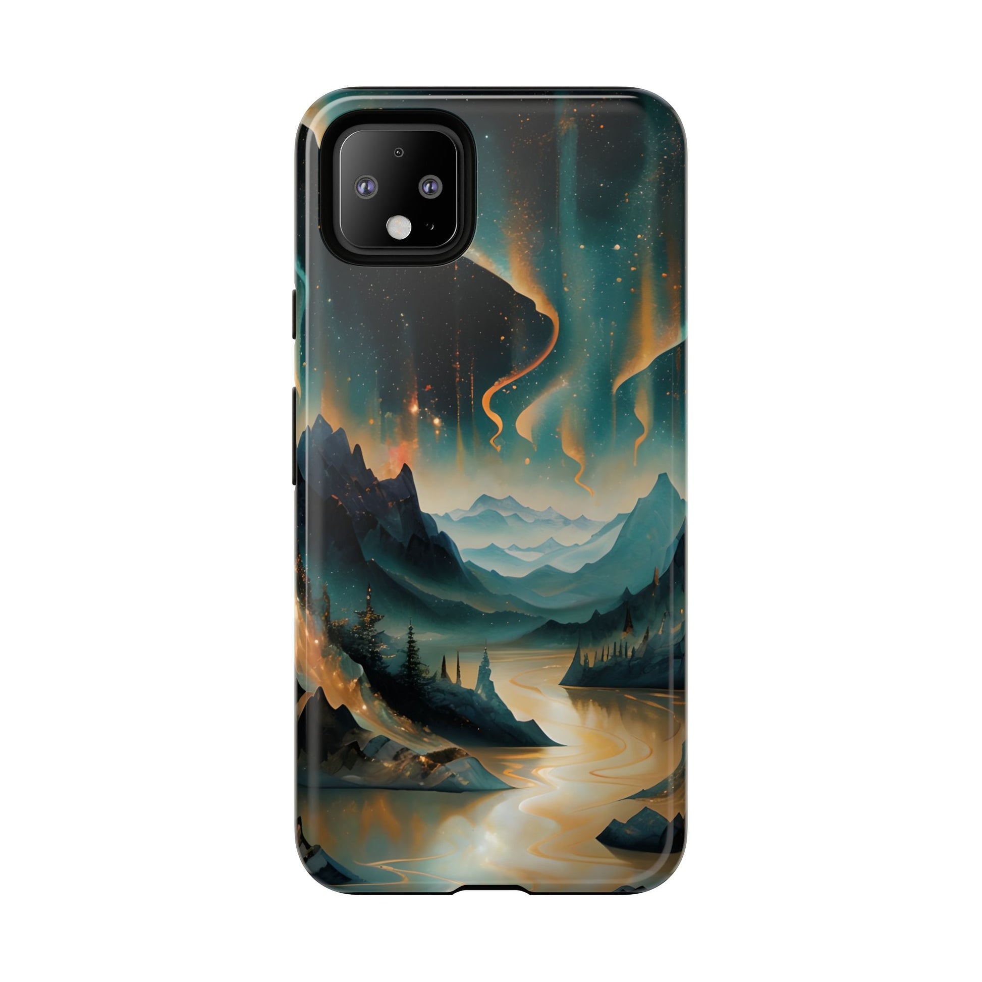Aurora Dreamscape Tough Case for Google Pixel 4 XL - Northern Lights Artistic Shockproof Cover, Elegant Protective Phone Case