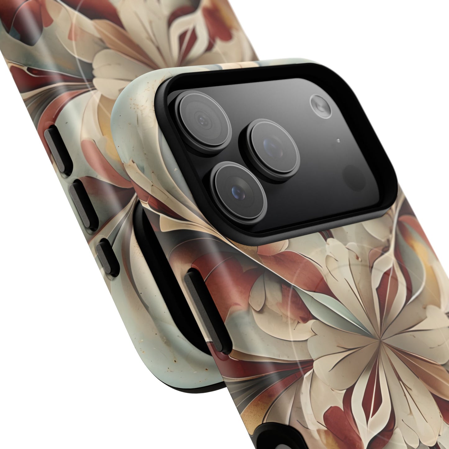 Vintage Baroque Blossom - Ornate Floral Art iPhone MagSafe Phone Case - Elegant Baroque-Inspired Design