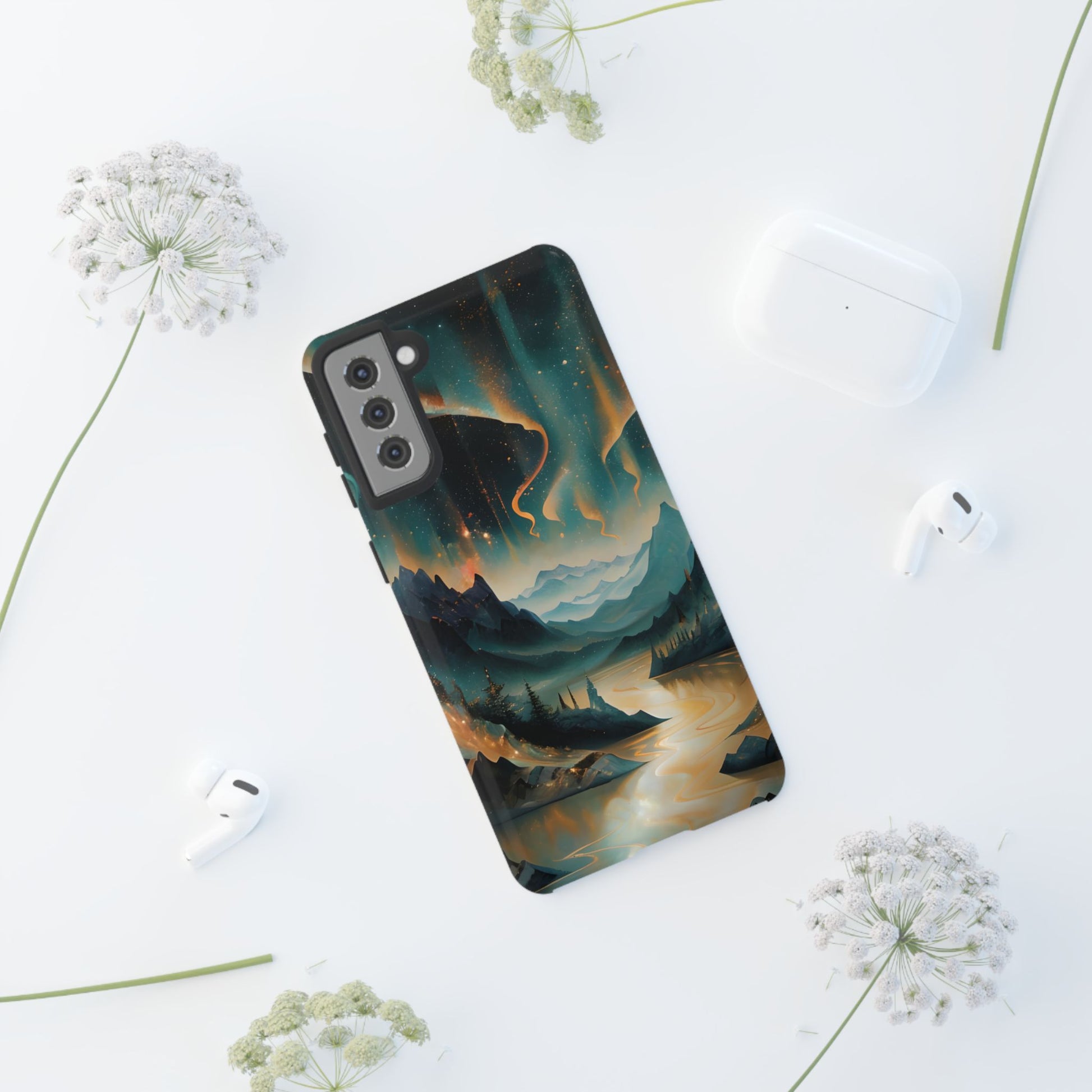 Aurora Dreamscape Samsung Galaxy S21 Plus Tough Case - Artistic Northern Lights Cover - Premium Abstract Design