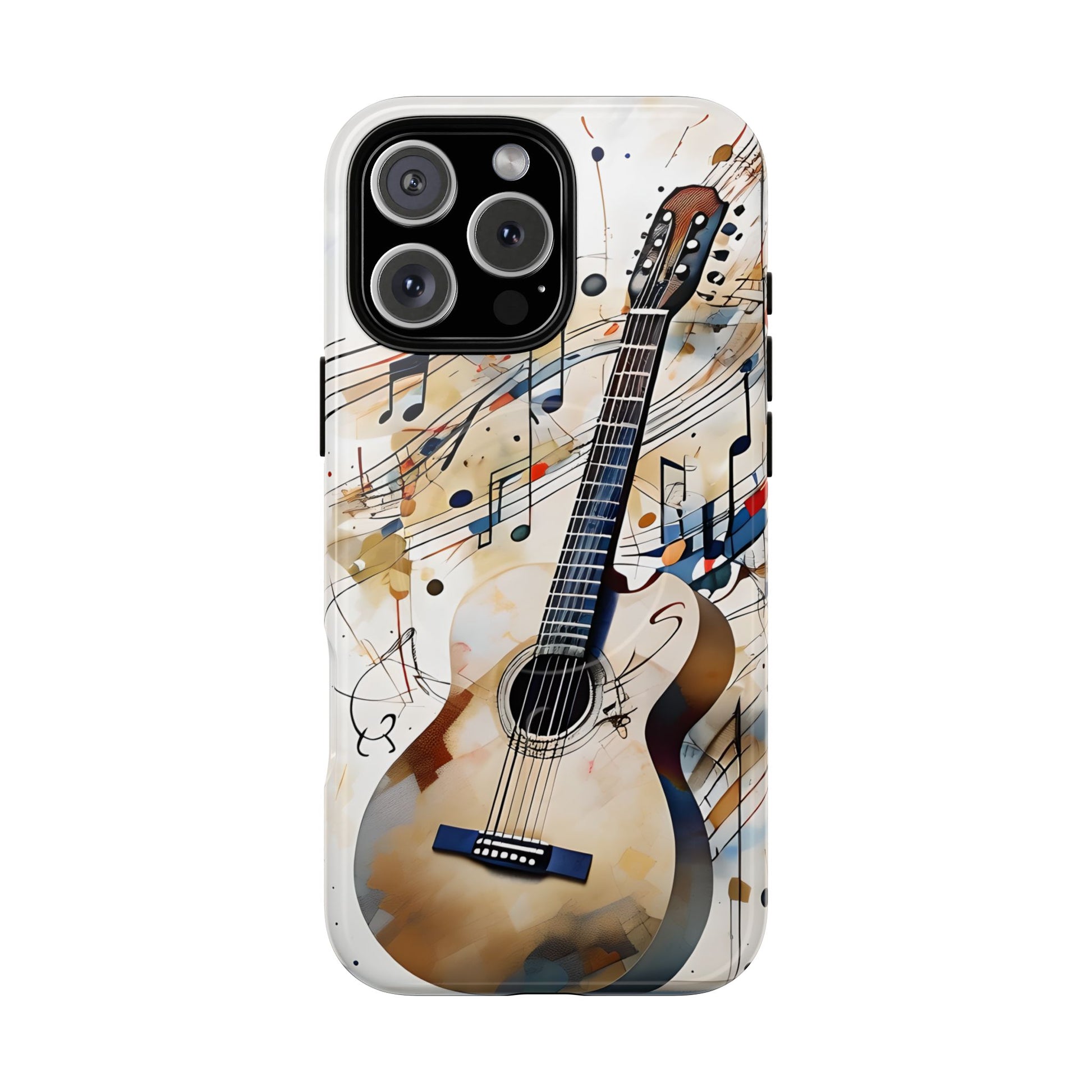 Strum and Flow Acoustic Guitar Art iPhone 16 Pro Max MagSafe Case