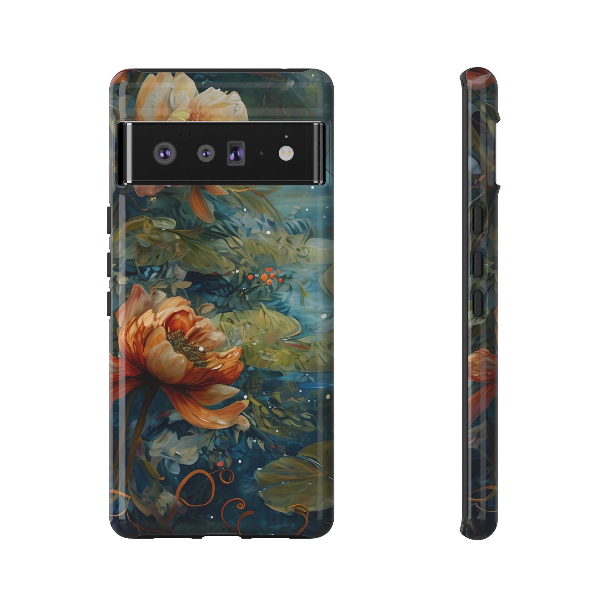 Waterlily Nocturne Tough Case for Google Pixel 6 Pro - Premium Artistic Shockproof Cover, Elegant Protective Phone Case
