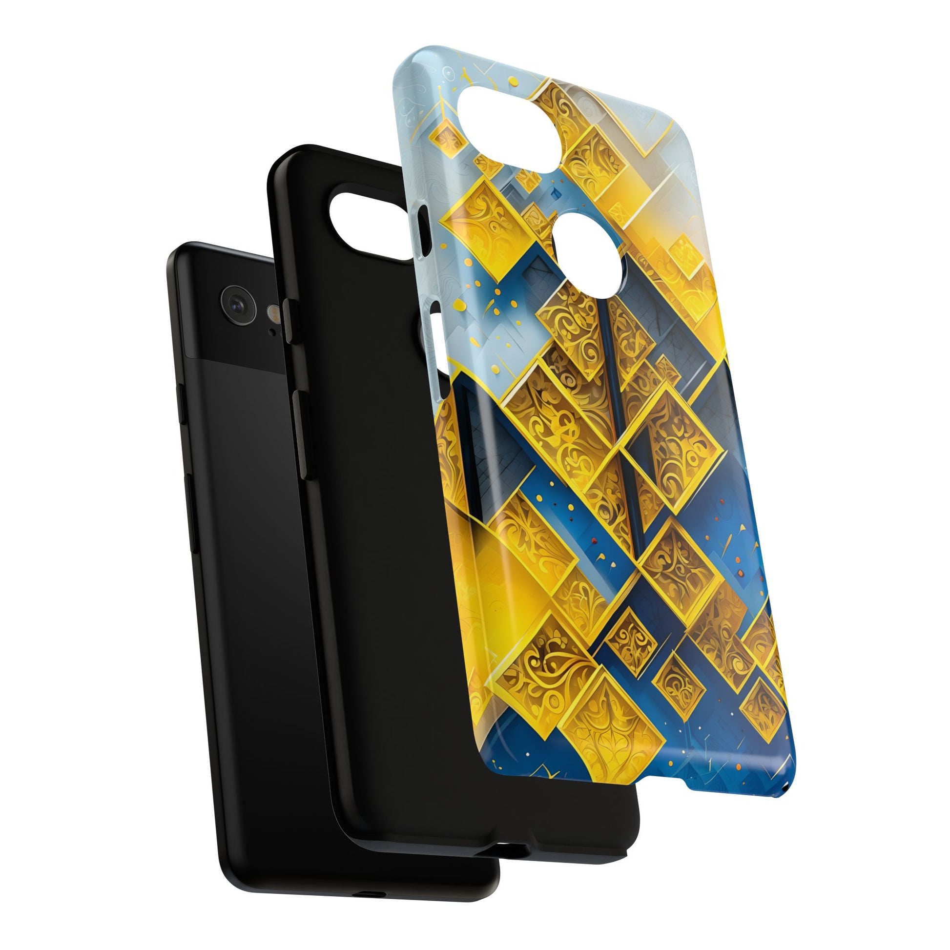 Golden Ascent Luxe Geometric Google Pixel 2XL Tough Case - Elegant Abstract Gold Design