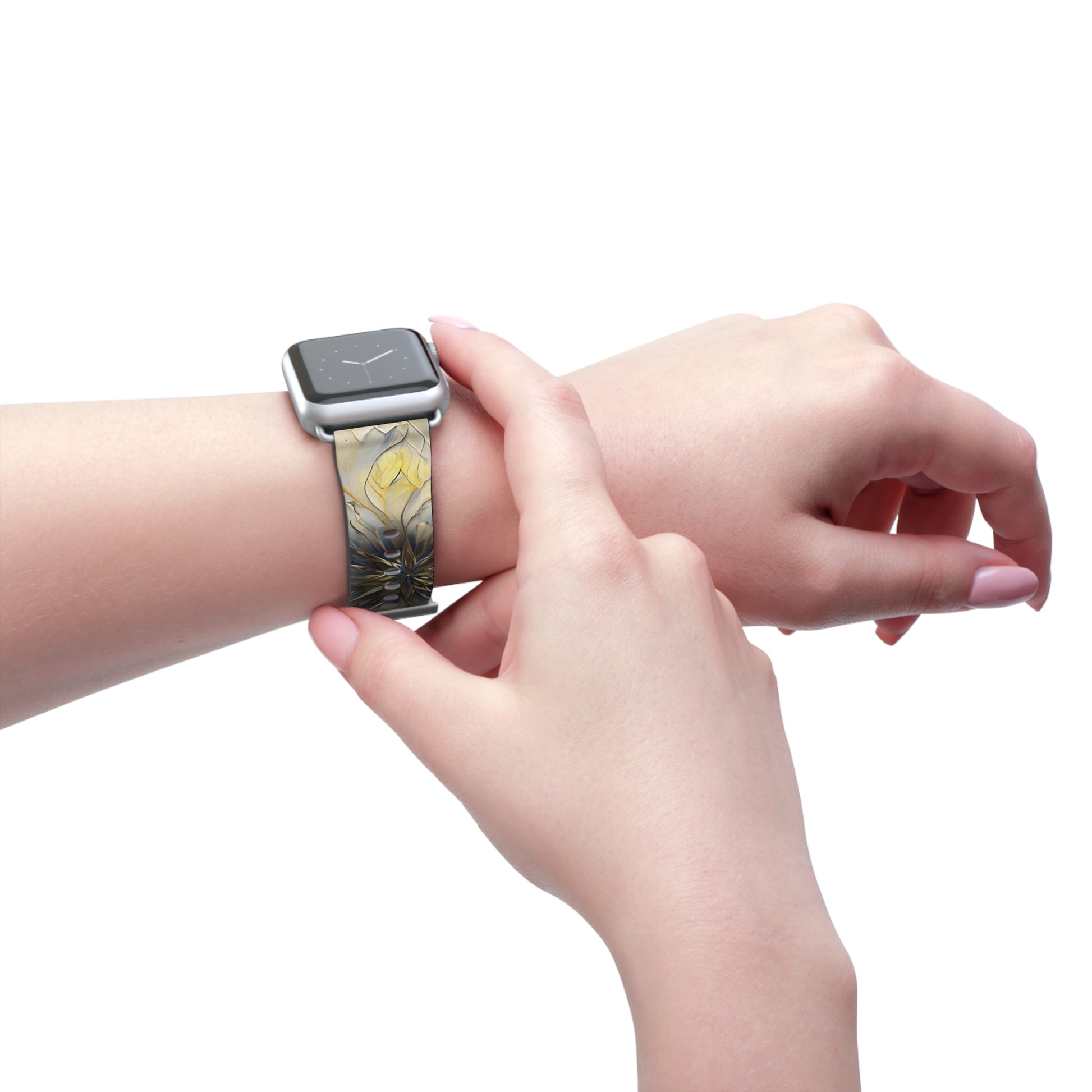 Luminous Petal Designer Watch Band - Artistic Nylon Strap for Apple Watch - Premium, Comfortable, Gift-Ready