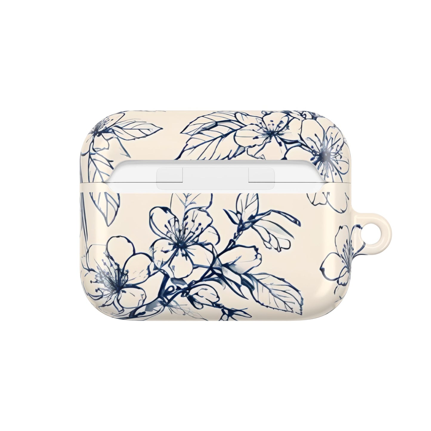 Blossom Sketch AirPod Case - Elegant Floral Earbud Cover for Gen 1, 2, 3, Pro Gen 1 & 2 - Chic Blue Botanical Gift for Her