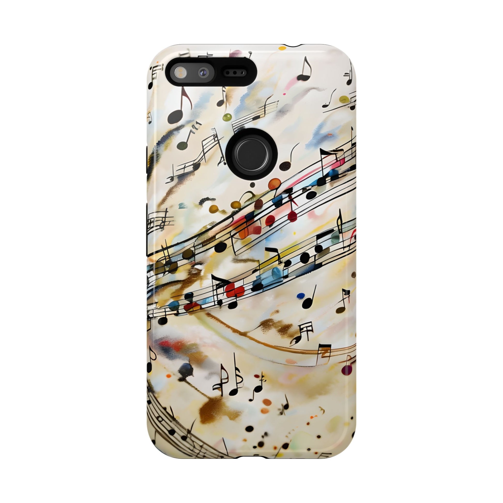 Melodic Flow Abstract Music Notes Tough Case for Google Pixel XL - Shockproof Phone Cover