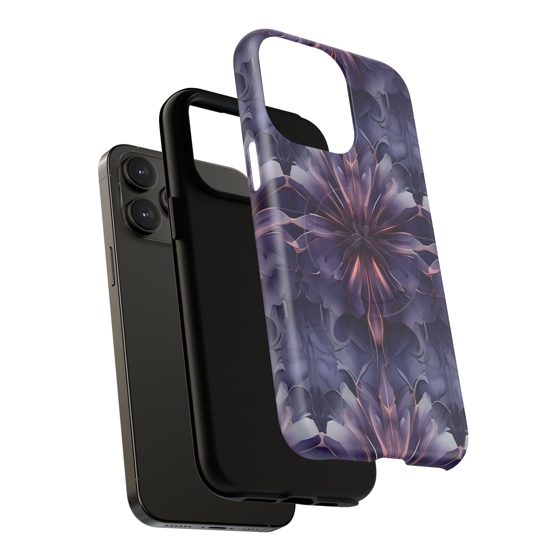 Twilight Tapestry - iPhone 14 Pro Max MagSafe Phone Case - Purple Kaleidoscope Design