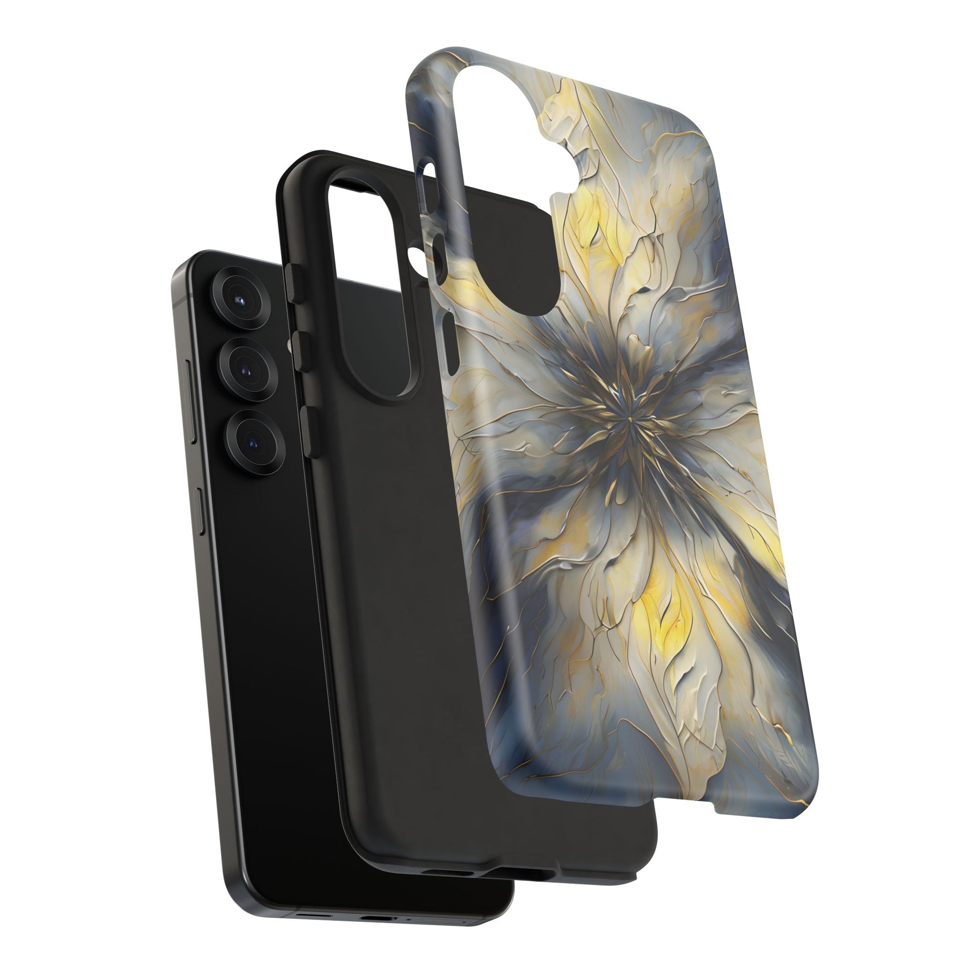 Luminous Petal Tough Case for Samsung Galaxy S25 - Premium Shockproof Designer Phone Cover