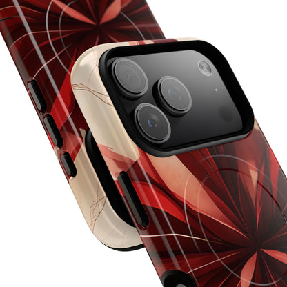 Angled view of Ruby Compass iPhone MagSafe protective phone case with large camera cutout