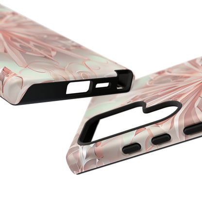 Blush Frost from our Kaleidoscope Collection - Samsung Galaxy tough case - Soft Pink Geometric Floral Design