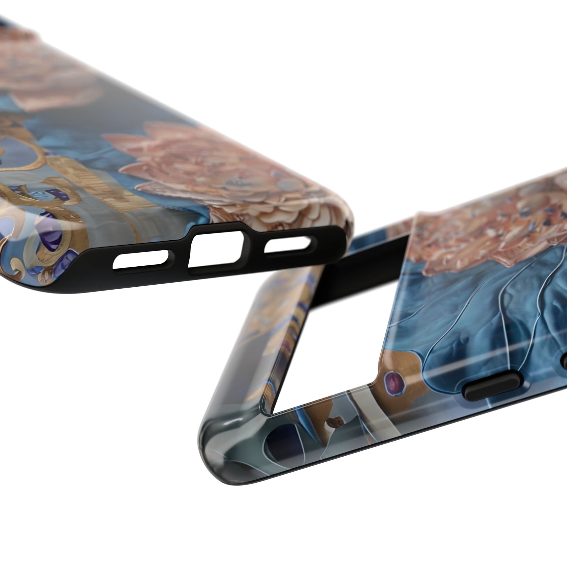 Peony Midnight Tapestry - Google Pixel 8 Pro - Elegant Blue & Blush Artful Phone Cover