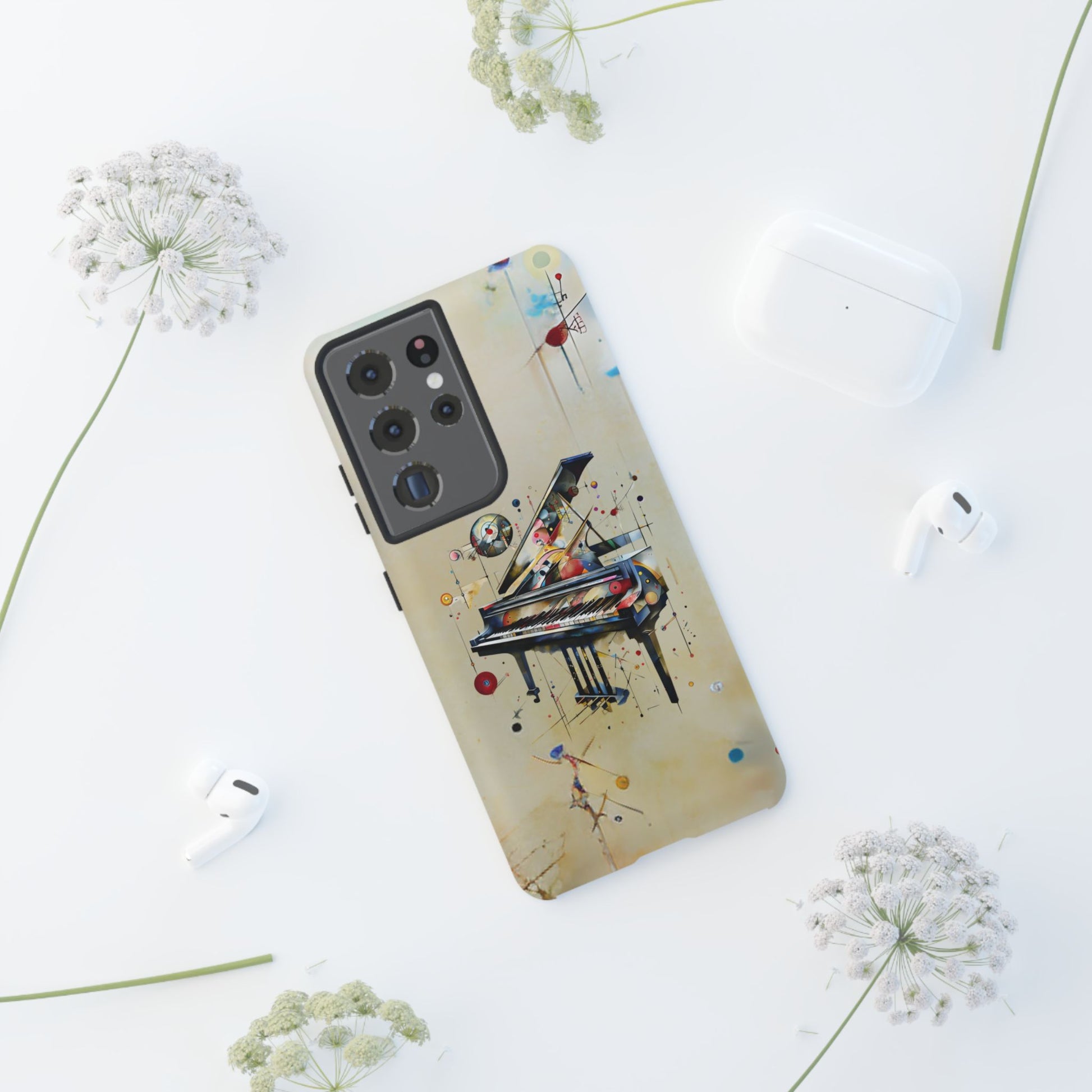 Keys of Imagination Artistic Grand Piano Tough Case for Samsung Galaxy S21 Ultra - Shockproof Phone Cover