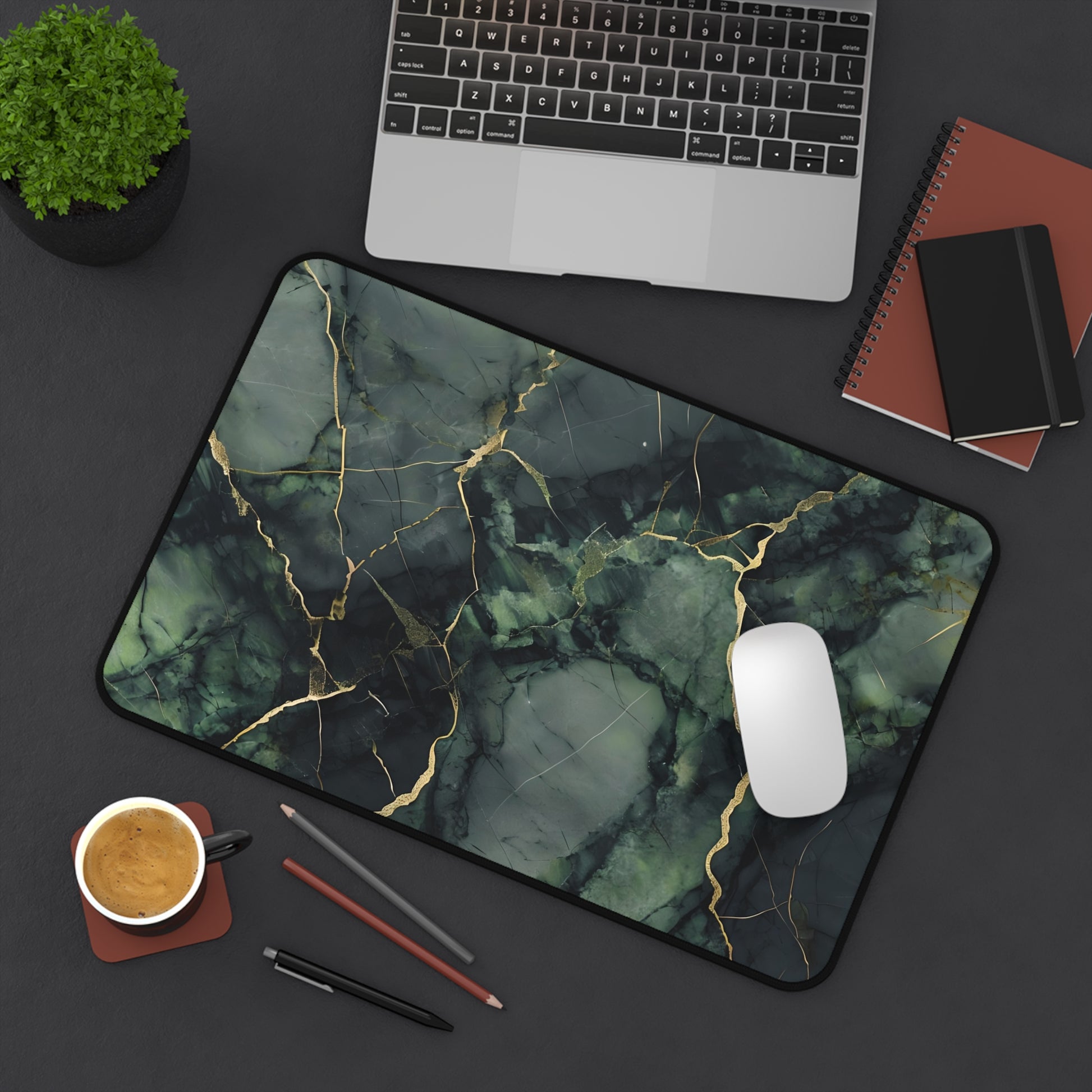 Verdant Vein Designer Desk Mat - Premium Office Desk Pad, 3 Sizes Available, Artistic Workspace Protection