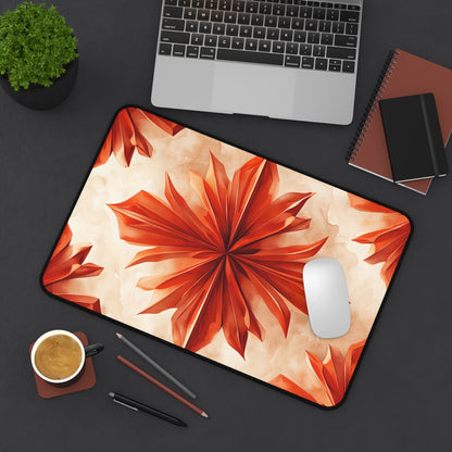 Sunset Fleur Designer Desk Mat - Premium Office Desk Pad, 3 Sizes Available, Artistic Workspace Protection