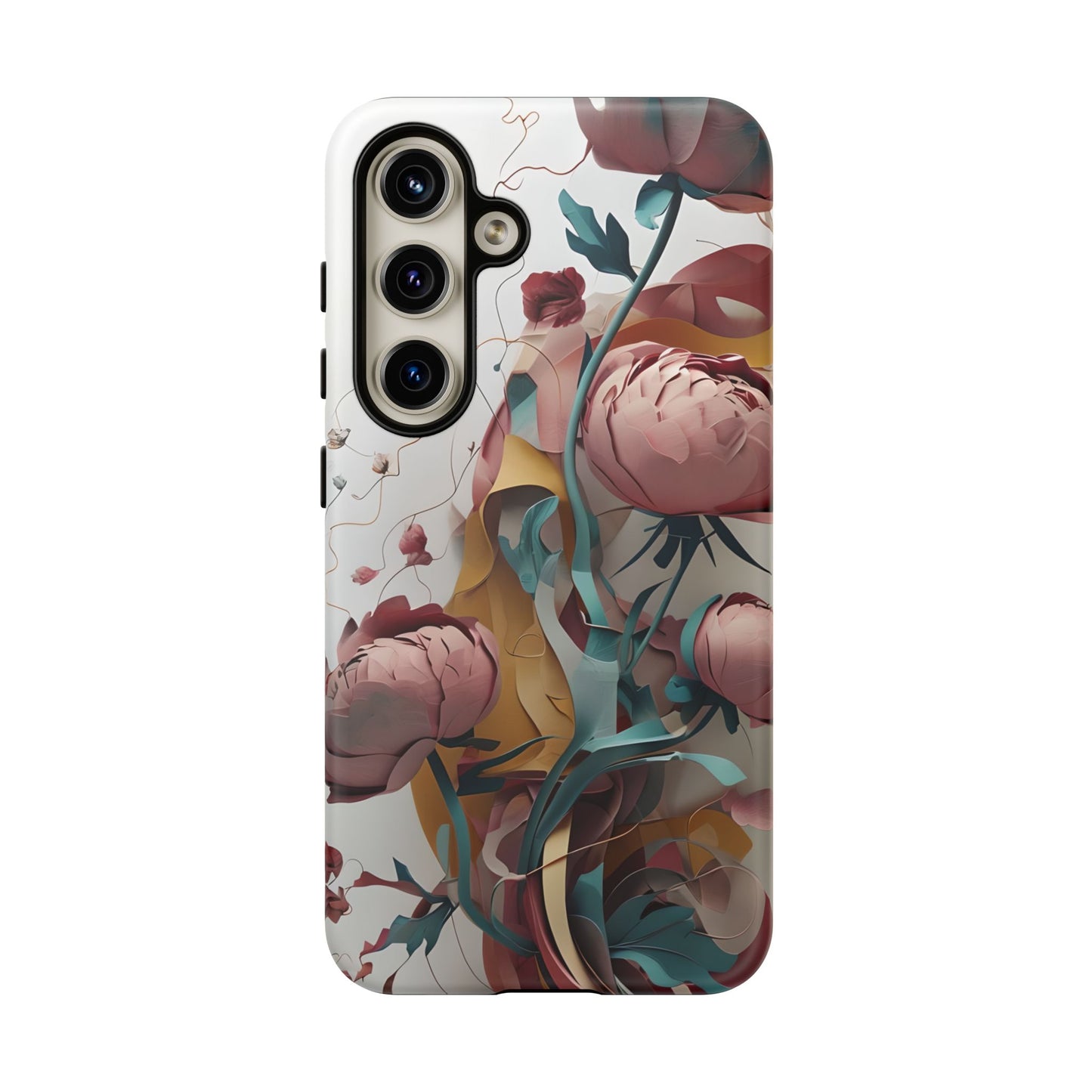 Blushing Peony Veil Samsung Galaxy Tough Case