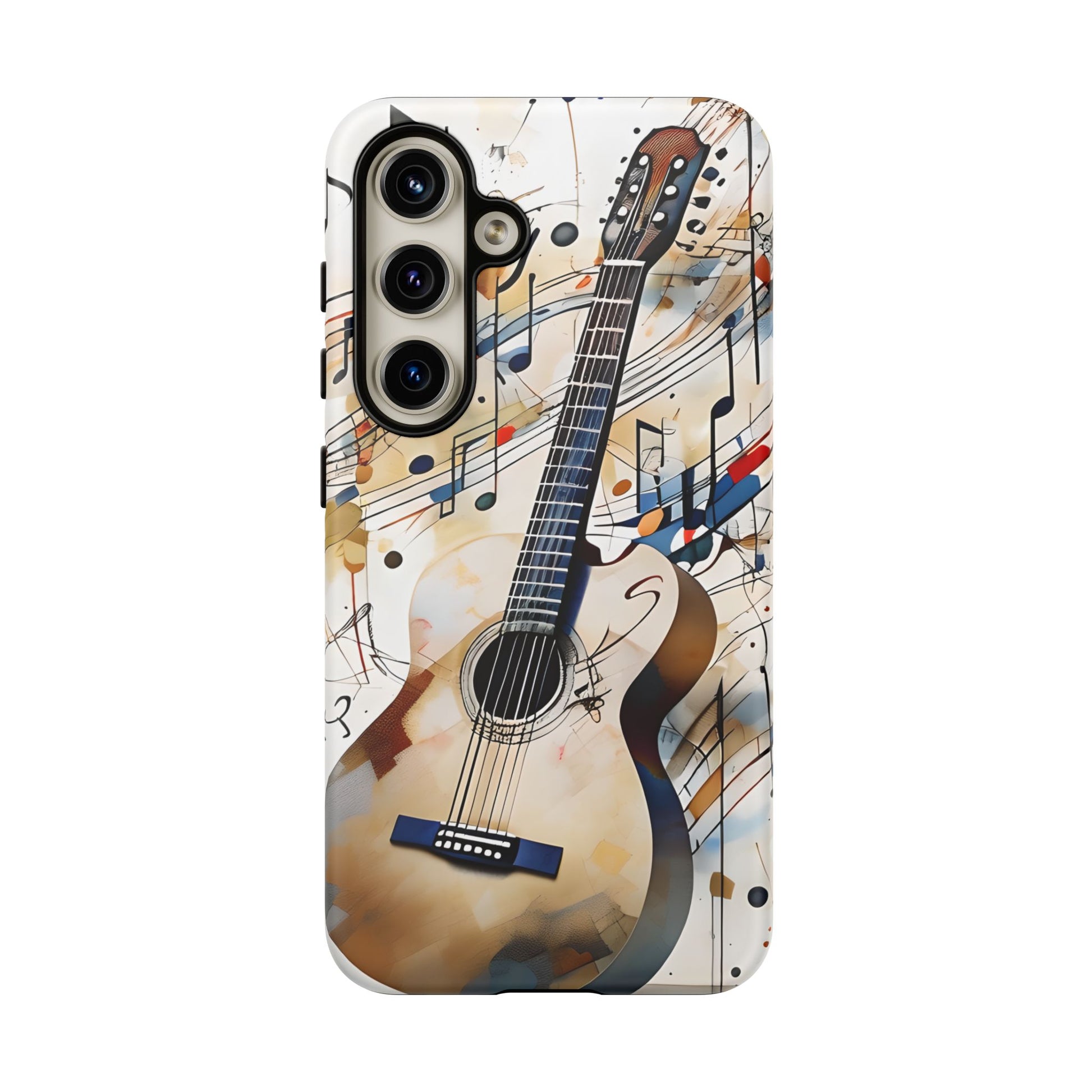 Strum and Flow Acoustic Guitar Art Tough Case for Samsung Galaxy S24 - Shockproof Phone Cover