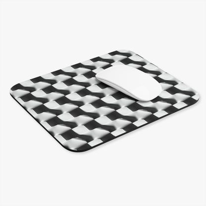 Monochrome Grid Mouse Pad - Premium 9x8 " Non-Slip Desk Mat for Work, Gaming & Office Decor