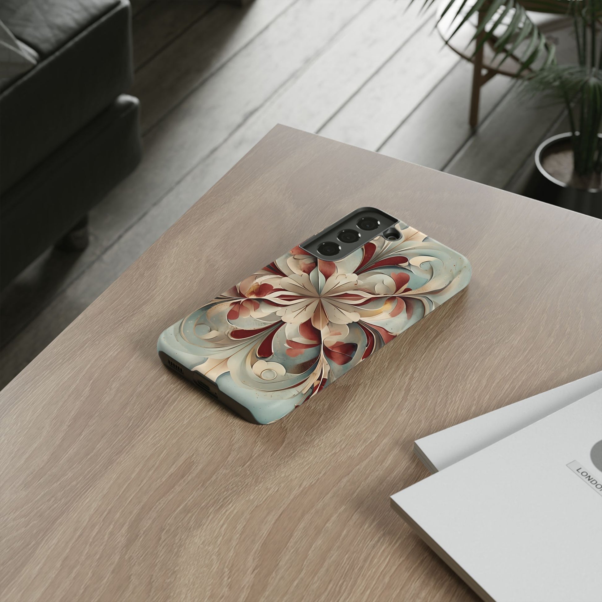 Vintage Baroque Blossom - Ornate Floral Art Samsung Galaxy S22 Tough Phone Case - Elegant Baroque-Inspired Design
