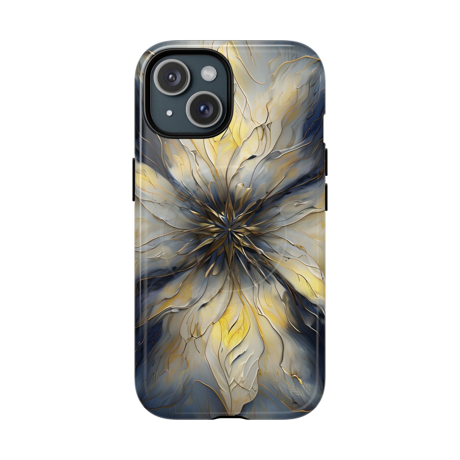 Luxury Luminous Petal MagSafe iPhone 15 - Designer Shockproof Cover