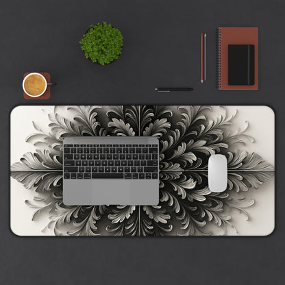 Obsidian Bloom Desk Mat - Premium Office Desk Pad, 3 Sizes Available, Artistic Workspace Protection
