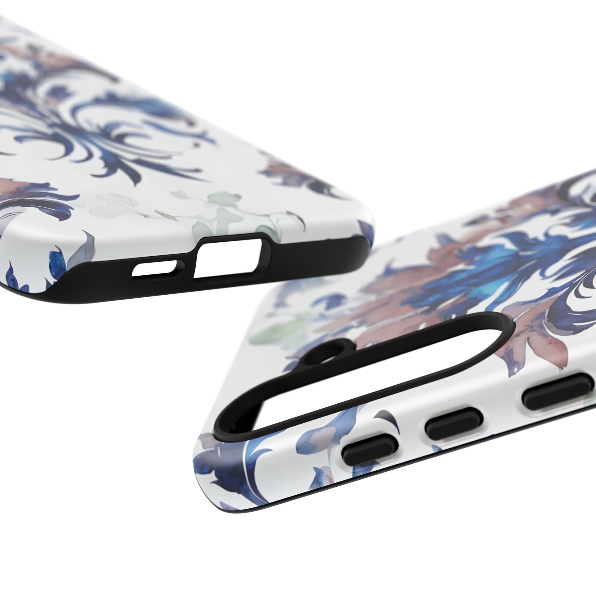 Delft Reverie - Elegant Blue & White Samsung S24 Plus Tough Phone Case - Dutch Delftware-Inspired Floral Design