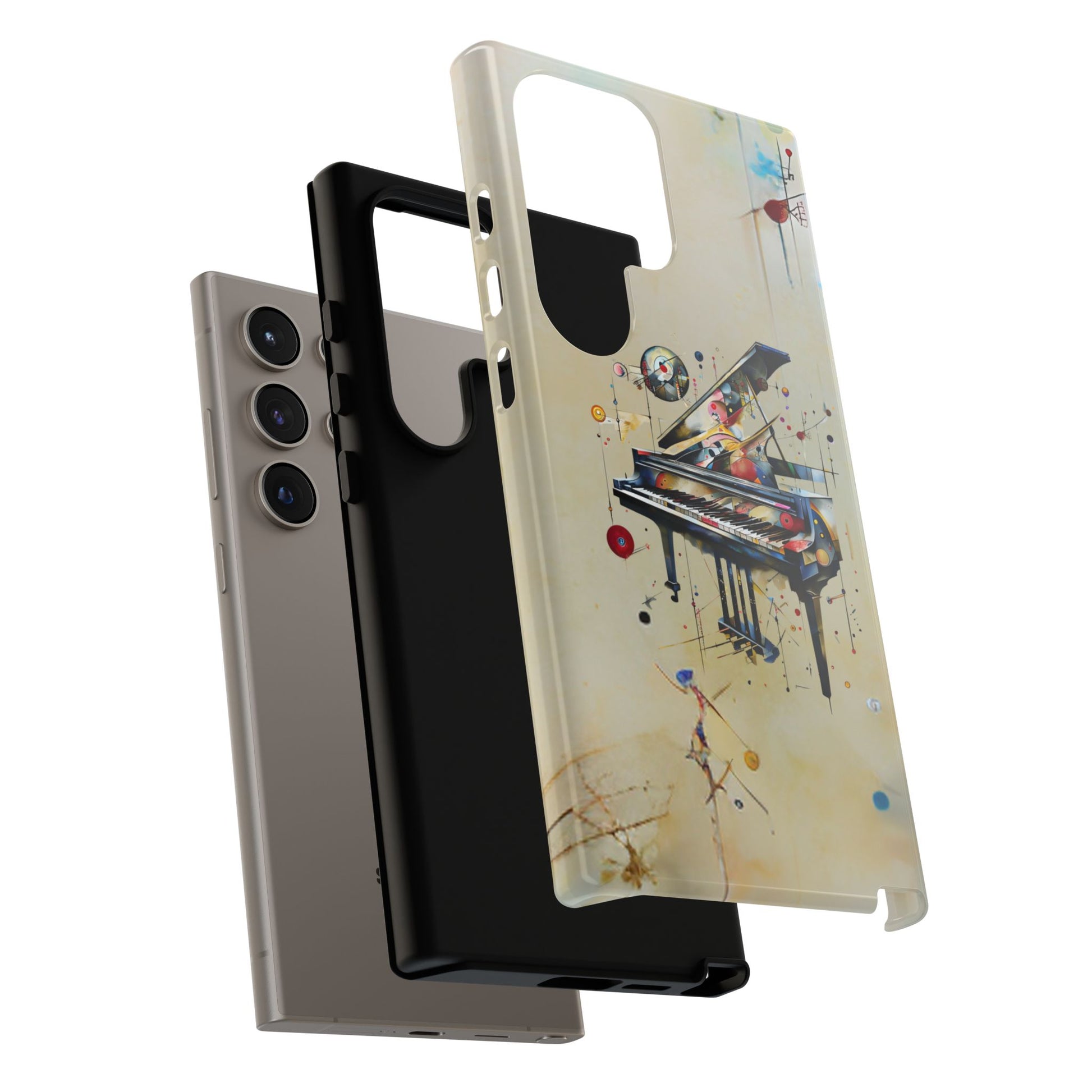 Keys of Imagination Artistic Grand Piano Tough Case for Samsung Galaxy S24 Ultra - Shockproof Phone Cover