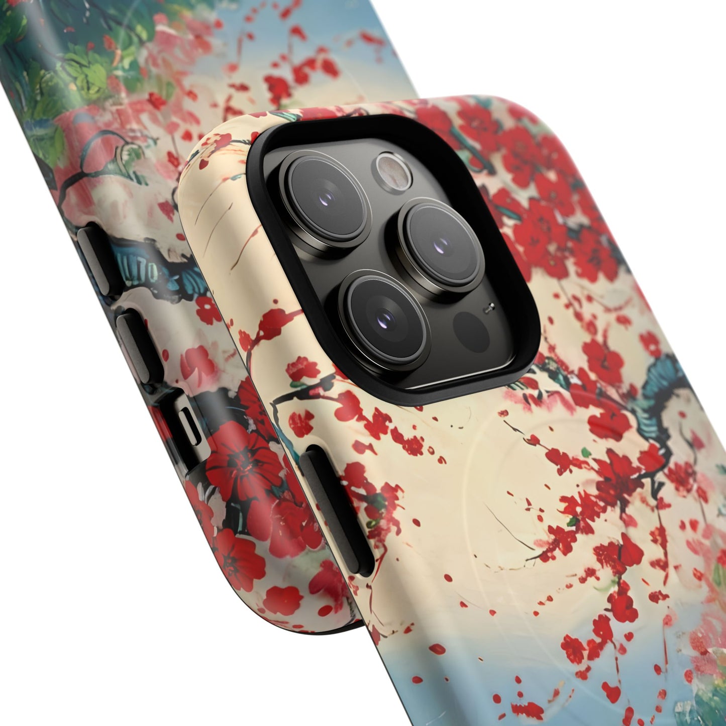 Crimson Blossom Lake iPhone MagSafe Case
