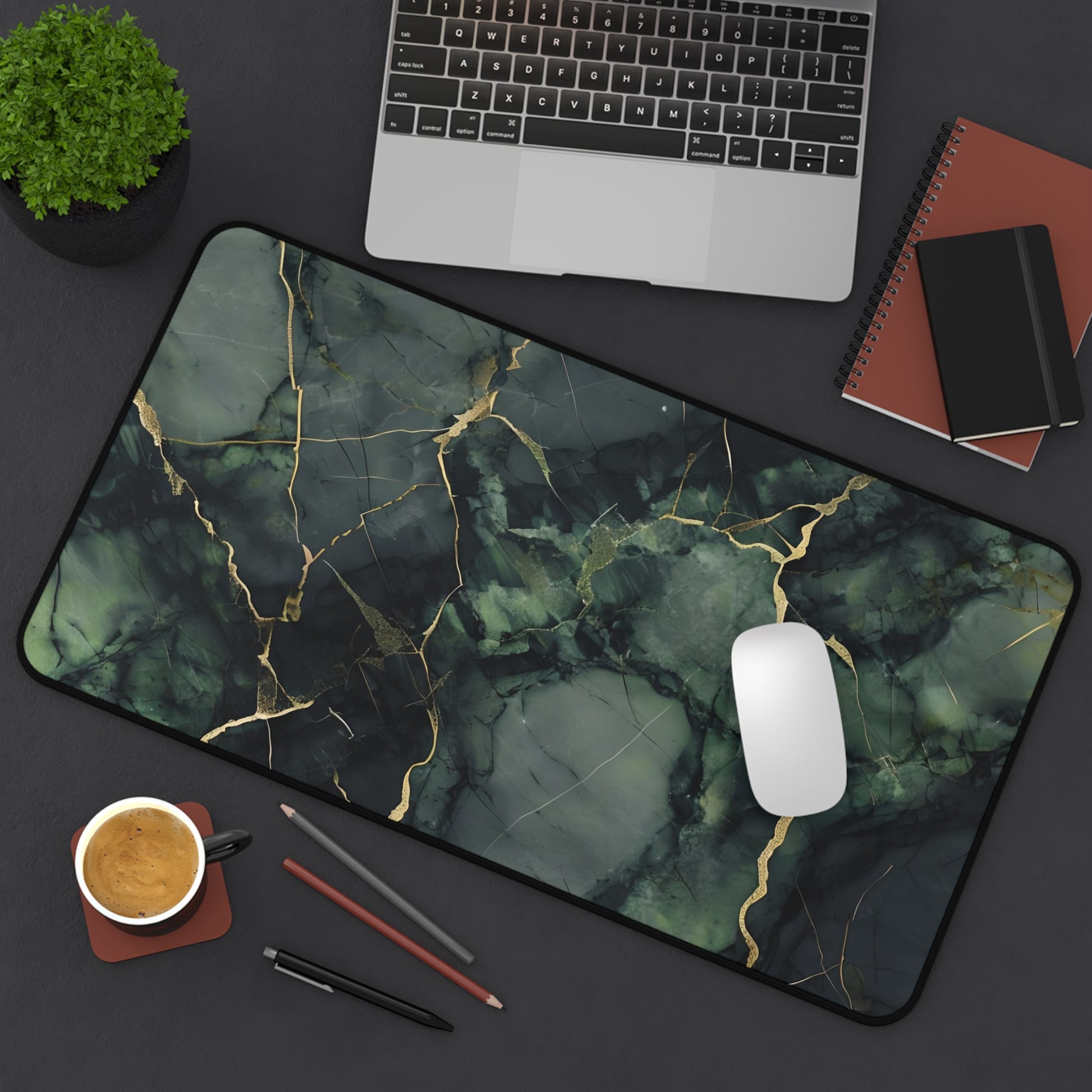 Verdant Vein Designer Desk Mat - Premium Office Desk Pad, 3 Sizes Available, Artistic Workspace Protection