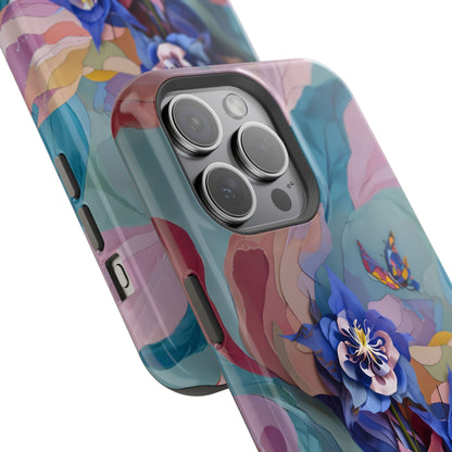 Blue Columbine Carnivale iPhone MagSafe Case