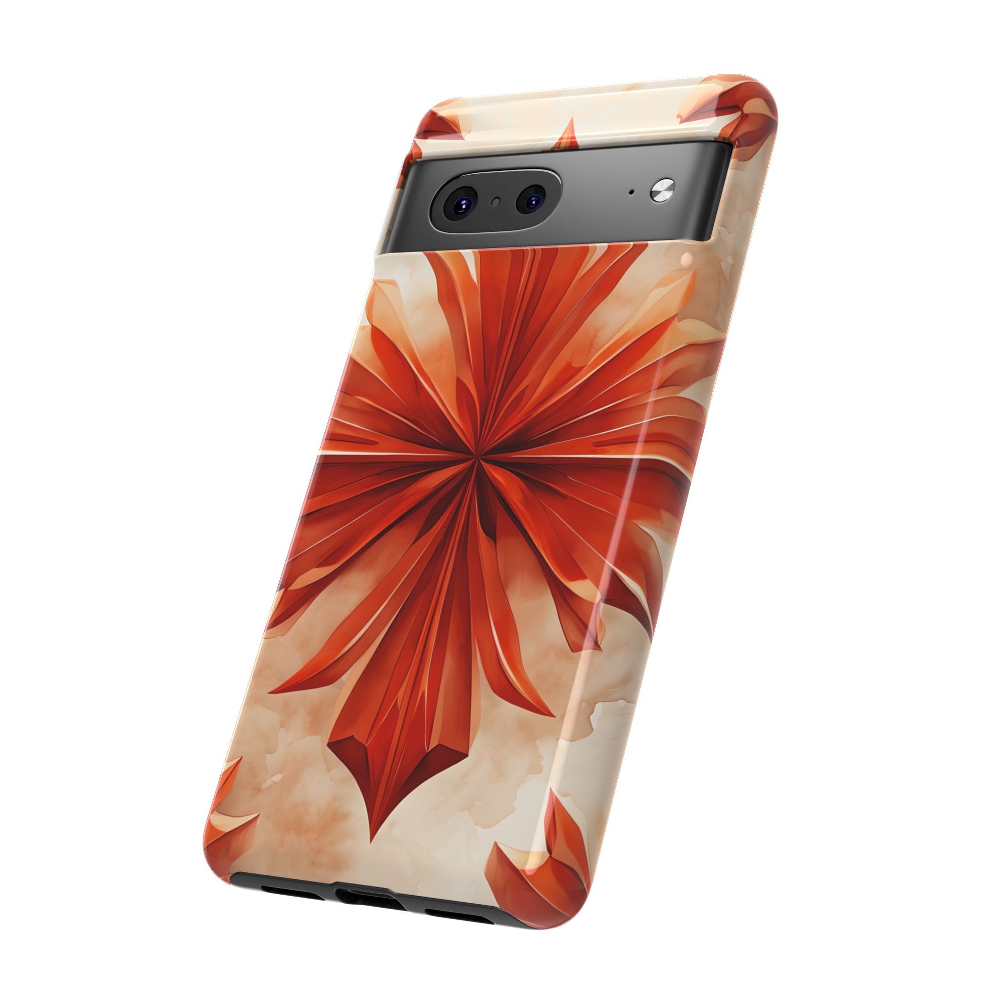 Sunset Fleur Google Pixel 7- Kaleidoscope Collection of MagSafe Compatible - Vibrant Sunset Flower Design