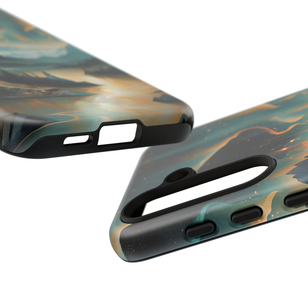 Aurora Dreamscape Samsung Galaxy S24 Tough Case - Artistic Northern Lights Cover - Premium Abstract Design
