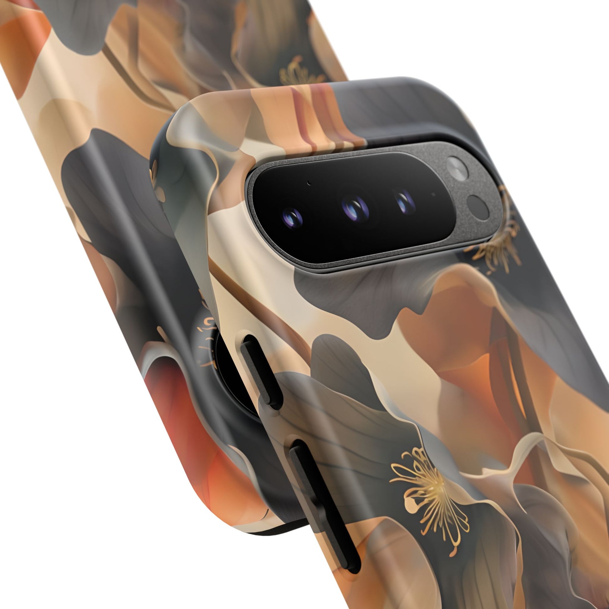 Autumn Ember - Moody Floral Art Google Pixel 9 Pro Tough Phone Case - Warm Earthy Botanical Design