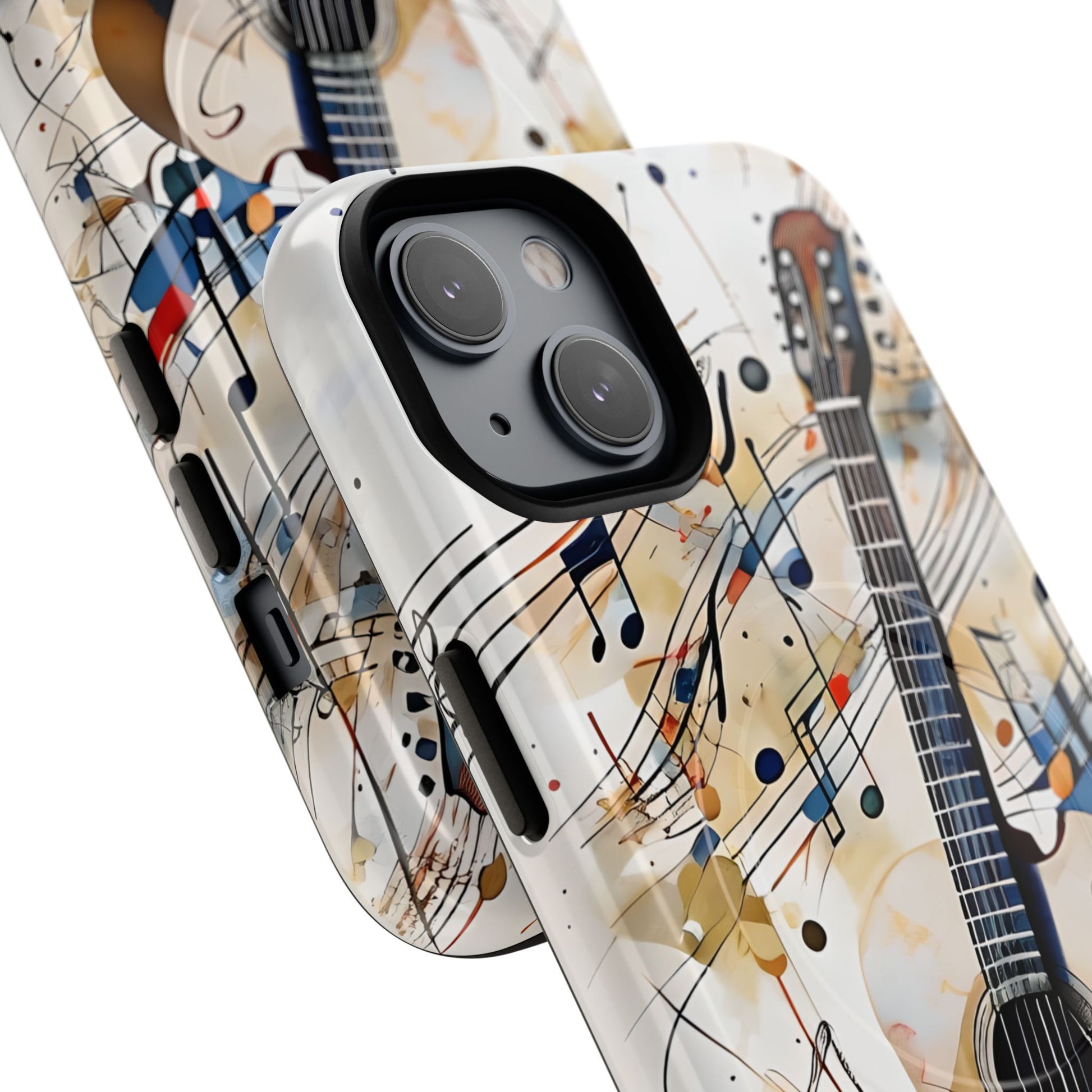 Strum and Flow Acoustic Guitar Art iPhone 14 MagSafe Case