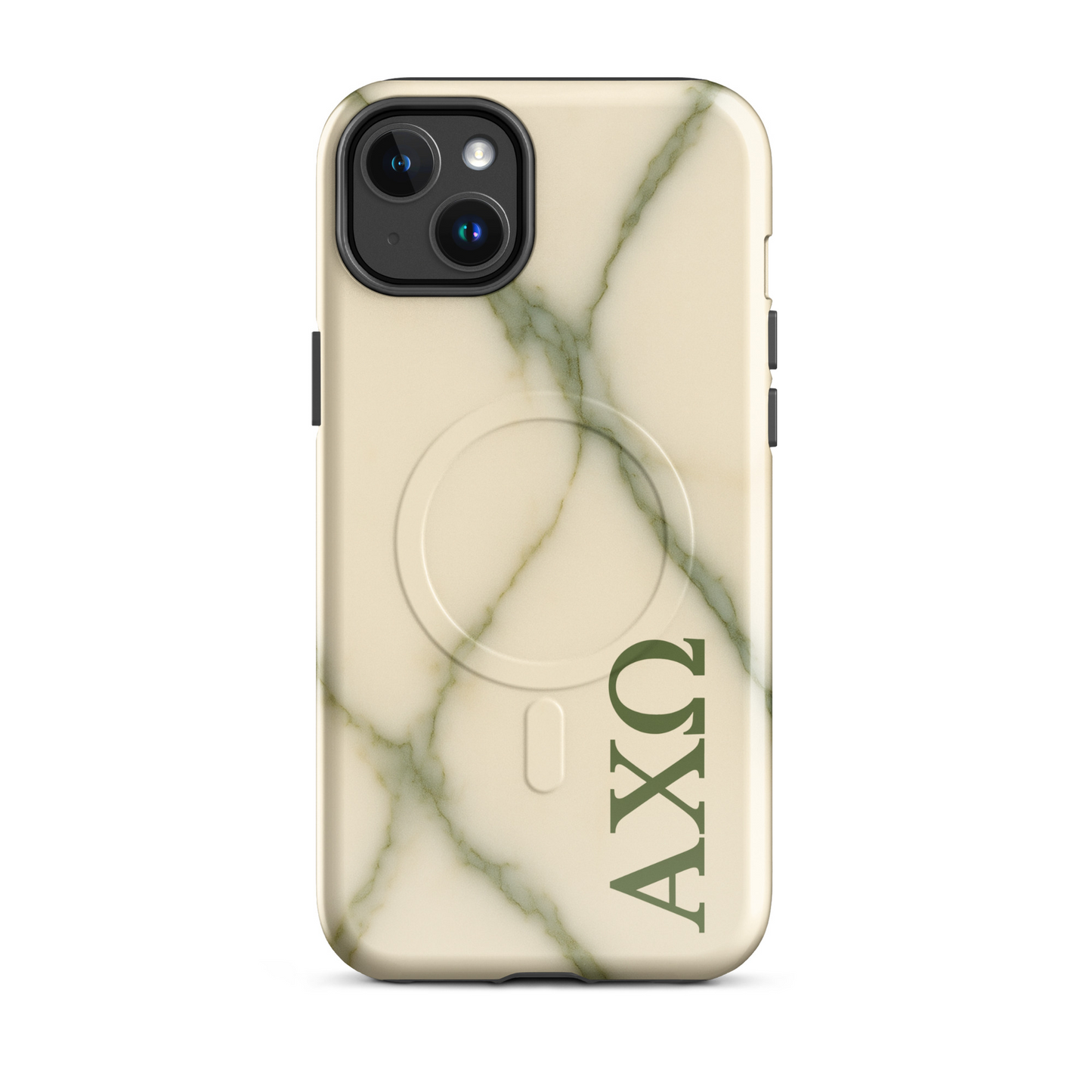 Alpha Chi Omega® MagSafe® tough case for iPhone® - Soft Neutrals
