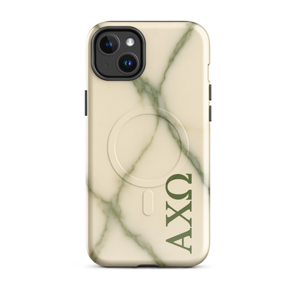 Alpha Chi Omega® MagSafe® tough case for iPhone® - Soft Neutrals