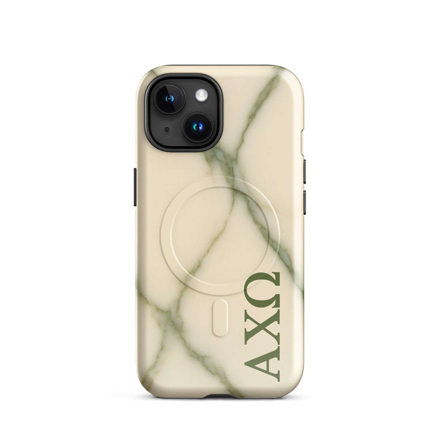 Alpha Chi Omega® MagSafe® tough case for iPhone® - Soft Neutrals
