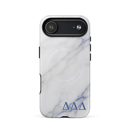 Tri Delta® MagSafe® tough case for iPhone® Sorority Greek Letters on Marble