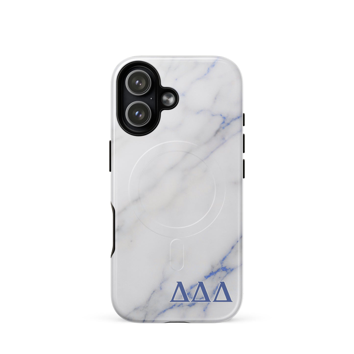 Tri Delta® MagSafe® tough case for iPhone® Sorority Greek Letters on Marble