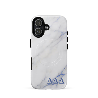 Tri Delta® MagSafe® tough case for iPhone® Sorority Greek Letters on Marble