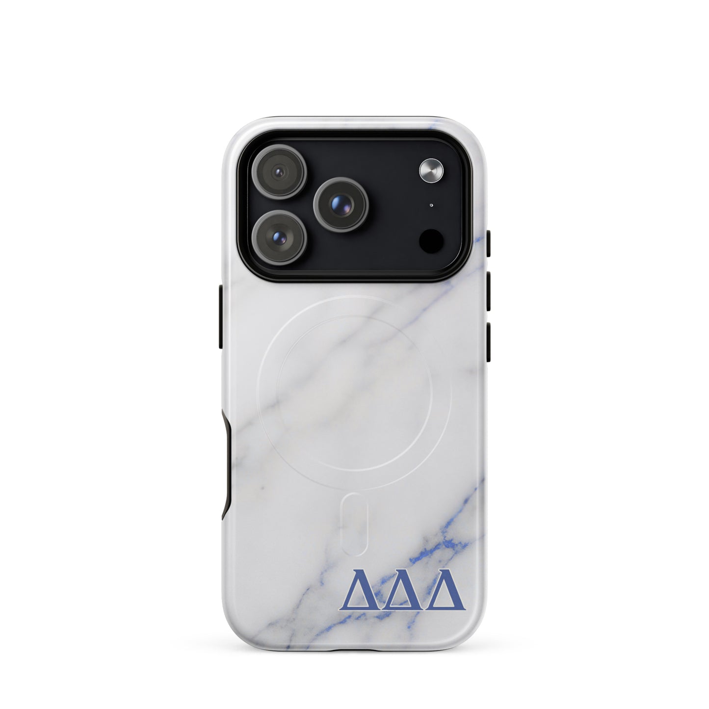 Tri Delta® MagSafe® tough case for iPhone® Sorority Greek Letters on Marble