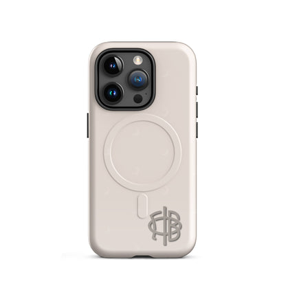 Gamma Phi Beta Greek letter phone case with official mark and moon pattern, lightweight protective iPhone 15 Pro case with neutral aesthetic