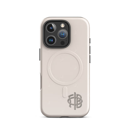 Gamma Phi Beta Greek letter phone case with official mark and moon pattern, lightweight protective iPhone 16 Pro case with neutral aesthetic