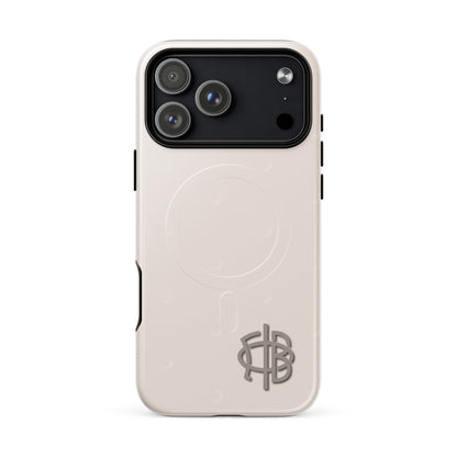 Gamma Phi Beta iPhone 17 Pro Max case featuring official symbol and crescent moons, slim durable cover with MagSafe compatibility and minimalist design