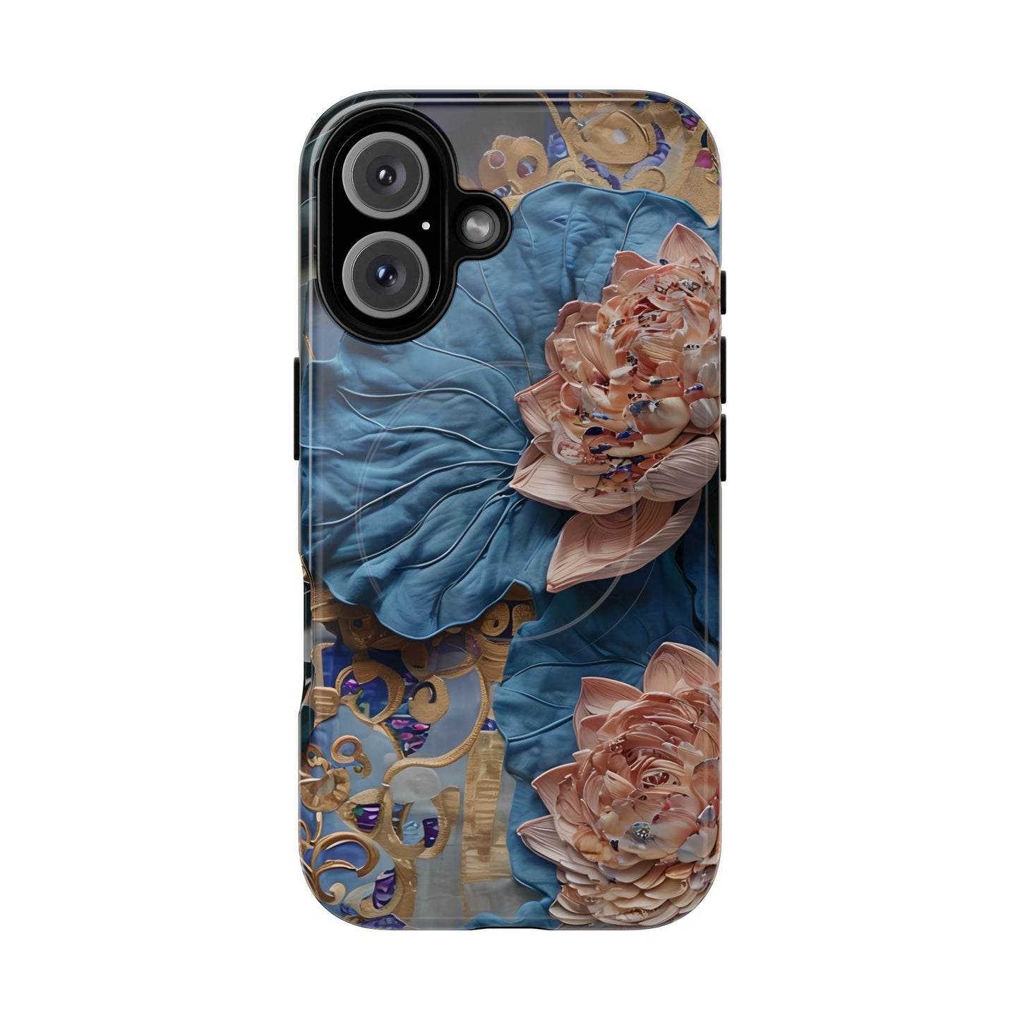 Peony Midnight Tapestry floral iPhone 16 MagSafe phone case with botanical peony design