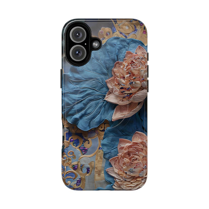 Peony Midnight Tapestry floral iPhone 16 Plus MagSafe phone case with botanical peony design