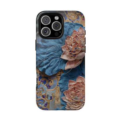 Peony Midnight Tapestry floral iPhone 16 Pro Max MagSafe phone case with botanical peony design