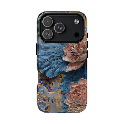 Peony Midnight Tapestry floral iPhone 17 Pro MagSafe phone case with botanical peony design