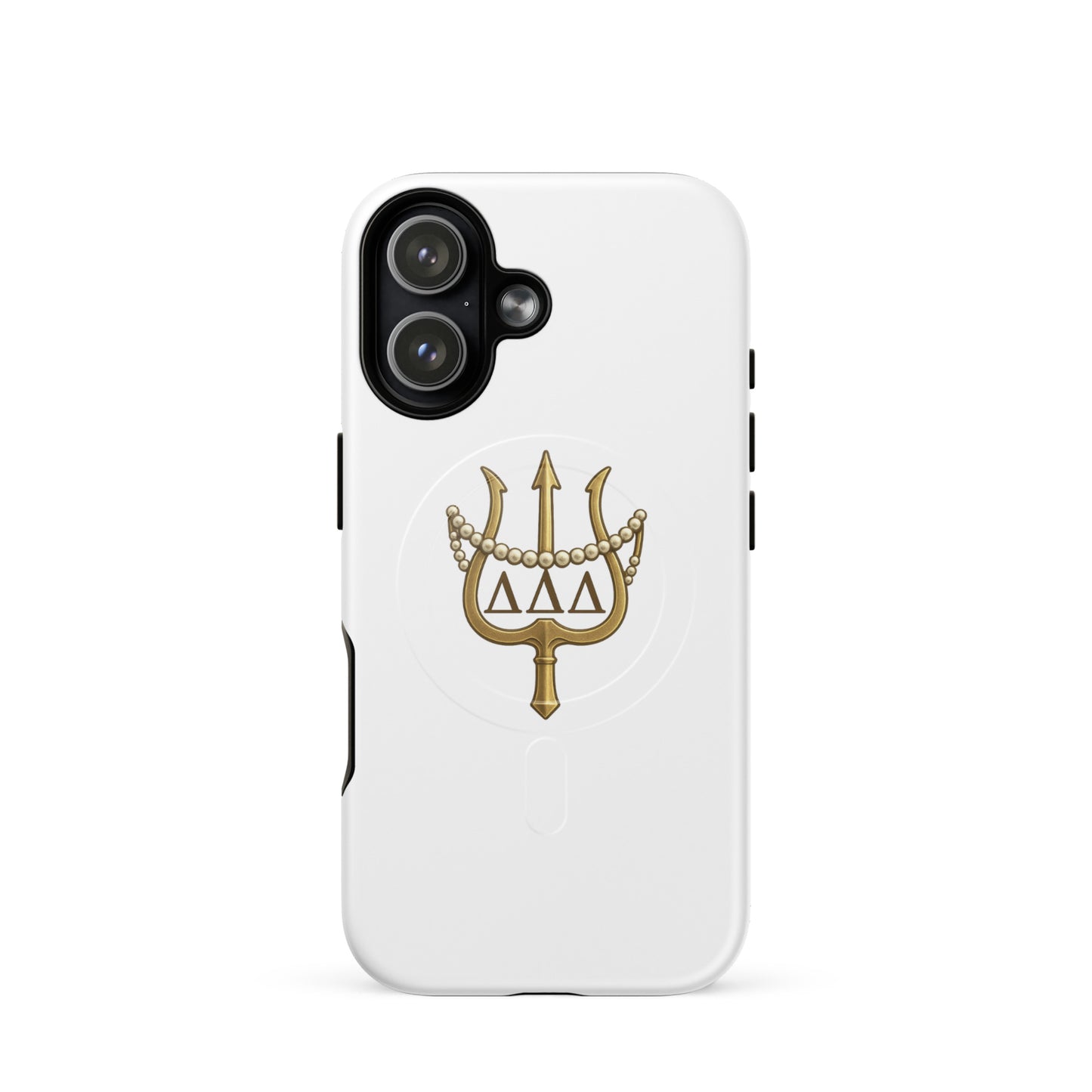 Tri Delta Trident and Pearls iPhone 17 case - timeless DDD gift for bid day, big little reveals, graduation, and alumnae